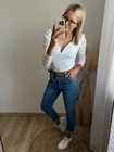 LINA Extrázott Vállú Felső