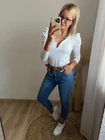 LINA Extrázott Vállú Felső