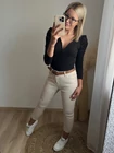LINA Extrázott Vállú Felső