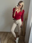 LINA Extrázott Vállú Felső