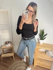 LIZA Extrázott Dekoltált Felső
