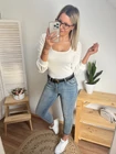 LIZA Extrázott Dekoltált Felső