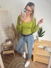 LIZA Extrázott Dekoltált Felső