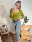 LIZA Extrázott Dekoltált Felső