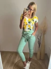BIG LEMON Bordázott Rövid Ujjú Felső