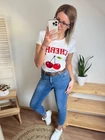 CHERRY Mintás Pamut Felső