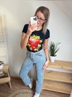 STRAWBERRY Mintás Pamut Felső