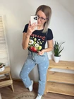 STRAWBERRY Mintás Pamut Felső