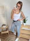 DEMI Boyfriend Szürke Farmernadrág Övtartozékkal