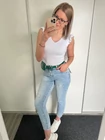 LIZ Boyfriend Farmernadrág Övtartozékkal