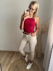 MIRA Boyfriend Farmernadrág Övtartozékkal