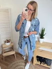 ASTON Hosszított Farmerkabát