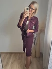 NELLI Bordó Farmerkabát