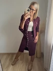 NELLI Bordó Farmerkabát
