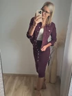 NELLI Bordó Farmerkabát