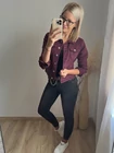 NELLI Bordó Farmerkabát