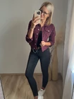 NELLI Bordó Farmerkabát