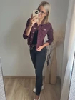 NELLI Bordó Farmerkabát