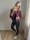 NELLI Bordó Farmerkabát