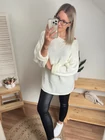 TAMI Ejtett Vállú Kötött Tunika