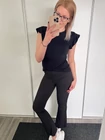 DEBI Bordázott Leggings Trapézszárral