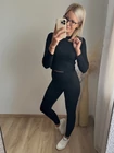 LONA Fekete Leggings -Magasított Derék