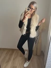 NAZIRA Barna Szőrme Mellény
