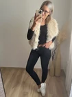 NAZIRA Barna Szőrme Mellény