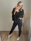 NAZIRA Fekete Szőrme Mellény