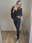 NAZIRA Fekete Szőrme Mellény