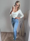 KELLI Magasderekú Farmernadrág