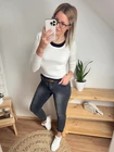 MIRNA Magasderekú Szürke Farmernadrág