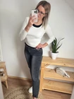 MIRNA Magasderekú Szürke Farmernadrág