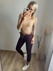 MOLLI Bordó Push Up Farmernadrág
