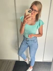 NILLA Skinny Farmernadrág Övvel
