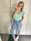 NILLA Skinny Farmernadrág Övvel