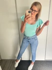 NILLA Skinny Farmernadrág Övvel