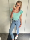 NILLA Skinny Farmernadrág Övvel