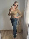 TARA Skinny Farmernadrág Övtartozékkal