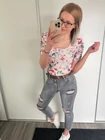 TARA Szaggatott Skinny Farmernadrág