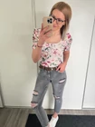 TARA Szaggatott Skinny Farmernadrág