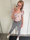 TARA Szaggatott Skinny Farmernadrág
