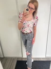 TARA Szaggatott Skinny Farmernadrág