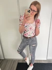 TARA Szaggatott Skinny Farmernadrág