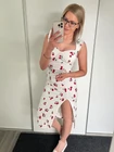 LEJLÁNI CHERRY Fodros Mintás Ruha