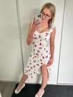 LEJLÁNI CHERRY Fodros Mintás Ruha