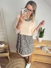 LEO Párducmintás Oversize Pulcsiruha