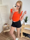 DEVENI Fekete Farmer Rövidnadrág +Öv