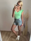MERIL Szaggatott Farmer Rövidnadrág