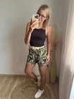 SZIMI Mintás Rövidnadrág Övtartozékkal